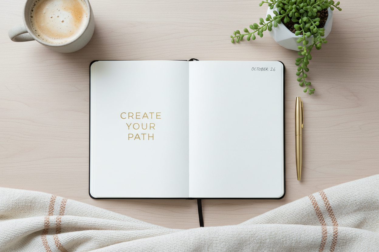 Notebook and planning materials